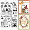 GLOBLELAND Transparente Stempel „Herbstzwerg“ Für DIY-Scrapbooking, Herbstblätter, Zwerg, Transparente Silikon-Stempelsiegel Für Karten, Fotoalbum, Tagebuch, Heimdekoration