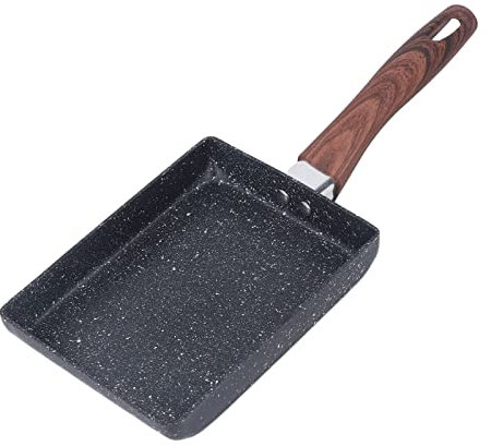 Padella 13cm/15cm Quadrati Alluminio Antiaderente Rivestimento Tamagoyaki Padelle Uova Panini Crepes Frittata Casseruola Per Induzione Elettrica Piano Cottura a Gas(13 x 18 cm)