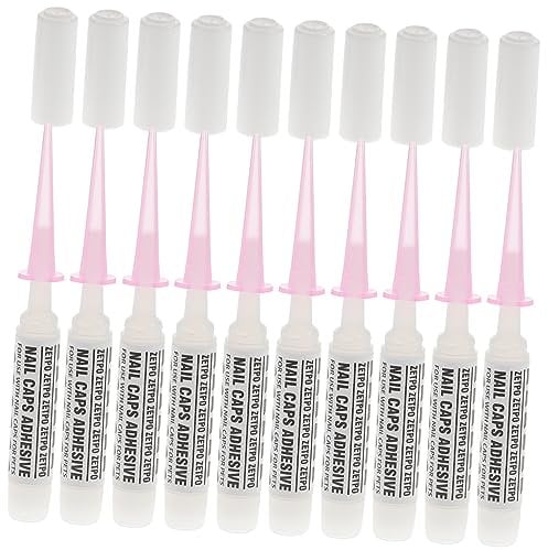 Mipcase 10pcs Cat Dog Nail Cap Glue Adhesive for Pet Nails Non-declawing Protection Long Lasting Paw Caps for Cats and Dogs
