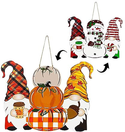 Deko Wohnzimmer Halloween Deko Zwei Herbst-Thanksgiving-Dekorationen/Weihnachtsdekorationen eignen Sich für das Zuhause im Innen- und Außenbereich. Herbsttüren sind mit Wandhaken für (C, One Size)