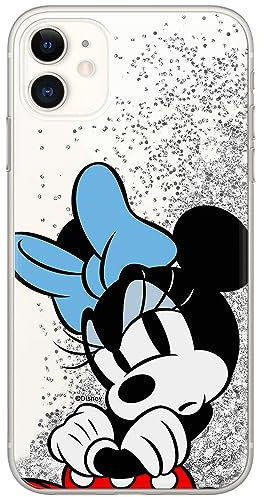 ERT GROUP mobile phone case for Apple Iphone 11 original and officially Licensed Disney pattern Minnie 077 optimally adapted to the mobile phone, with glitter overflow effect