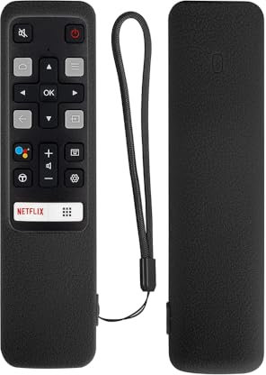 Housse Étui de Protection en Silicone Compatible avec télécommand TCL RC802V FNR1 FMR1,Coque telecommande pour TCL EP680 S434 S334 S3330 S430 Series Android HDR TV Voice Remote Cover