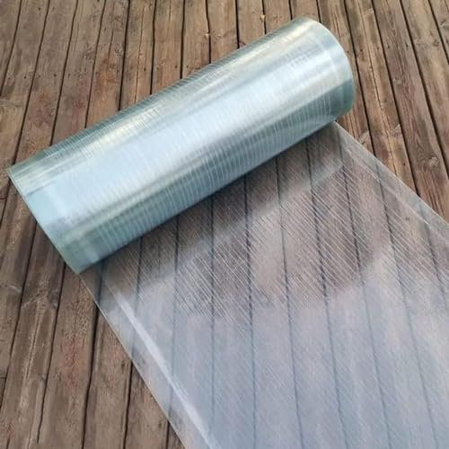 Plaques De Toiture en Polycarbonate,Panneaux De Remplacement en Plastique Transparent Et Imperméable Pour Serres,Feuilles De Toiture en Fibre De Verre De 0,8mm,Pour Pergola Jardin Carport,W×L-1.2×8m