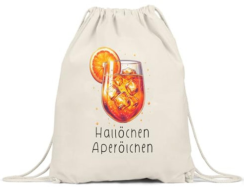 Hey!Print Hallöchen Aperölchen Turnbeutel Sommer Aperol JGA Mädelsabend Geschenk