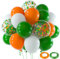 NEBURORA Luftballons in Grün, Orange und Weiß 60 Stück 12 Zoll St. Patrick's Day Konfetti Latex-Luftballons Set für Partydekorationen zum irischen St. Patty's Day