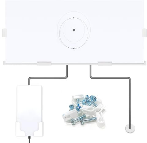 Sactulaz Wall Mount for Starlink Gen 3 Router Mount and Starlink Cable Wrap Cord Back Mounting Kits Including StarLink Gen3 Router Wall Mount,Starlink Power Supply Mount,Cable Grommets and Cable clips