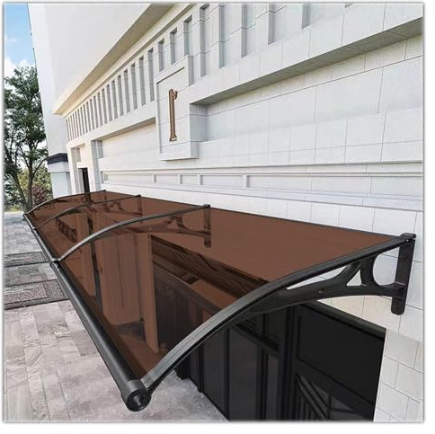 Fenstertür-Einstiegsmarkise,Dachvordächer,Türüberdachung aus Aluminium und Polycarbonat, Moderne Vordach Haustür Überdachung mit Großem Waschbecken,Pultbogenvordach ( Size : 150x180cm/59x71in )