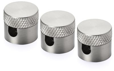 ORION LIGHTSTYLE Wand- und Deckenpin, 3 Stück, (Ø 19 mm), Höhe 18 mm, Kabelhalter als Deckenbefestigung für Textilkabel, Nickel Matt