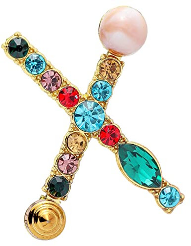 Générique Lettre Broche Couleur Belle Belle Broche Couleur Broche Turquoise Turquoise Broche Et Lettre Broche Broches Broche Ambre Femmes Animalier Dans Bijoux (X, One Size)
