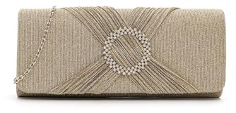 Tamaris Amalia Brooch Clutch Gold