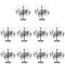 Mini Candelabra Cake Topper 10 Pcs Candlestick Candle Holder Dessert Food Cake Topper for Christmas Wedding Birthday Decor