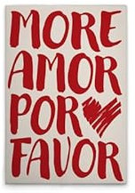 A.S. Création Leinwandbild More Amor por Favor - Wandbild in Beige, Rot - 40 x 60 cm - DD133015