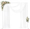 Quadratischer Hochzeitsbogen, Metall Luftballon Ständer, Verstellbares Blumenbogen Traubogen Hochzeit für DIY Geburtstag Hochzeit Babyparty Bankett Dekorationen, 2 x 2 m, Weiß