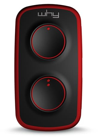 Télécommande universelle WHY EVO NOA MINI à 4 boutons - Programmable code fixe ou code tournant - Fréquences 433 ou 868 mhz - Pour portails et porte de garage (Rouge Volcan)