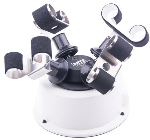 MTE Bewegungstechnik Uhrenbeweger (WTS 4 Weiß) bis zu 4 Uhren – Elektronisch gesteuerte Rotation und Pausen – Uhrenbeweger für Automatikuhren – leiser Watch Winder – Made in Germany