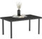 Outsunny Table Basse de Jardin rectangulaire, Table d'appoint de Patio avec Effet Grain de Bois, Cadre en métal, pour terrasse, Balcon, 95 x 55 x 46cm, Noir