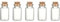 5 PCS Small Empty Spell Jars with Cork Lids – Mini glass bottles with stoppers, perfect for DIY crafts, decorations, weddings, or parties. Ideal for tiny wishing bottles or miniature potion bottles.