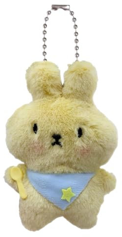 Joli porte-clés en forme de lapin rempli - Porte-clés en peluche de lapin avec nœud de suspension, accessoire de lapin moelleux - Magie de clés d'animaux douce pour portefeuille, sac à dos