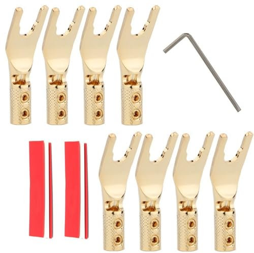 CHICHIYANG 8 connettori a Y a forcella per altoparlanti, connettori a forcella per altoparlanti