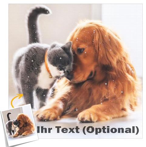 Bemaystar Diamond Painting Eigenes Foto Text - Erwachsene Diamond Painting Personalisiert Diamant Painting Bilder Home Decor - 40x40