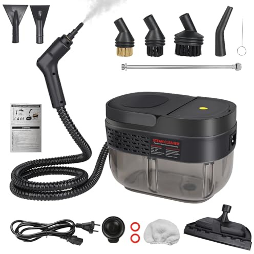 Pulitore a vapore da 2500 W con display digitale, pulitore a vapore ad alta pressione per la casa, pulitore a vapore a mano con accessori per divano, piastrelle, cucina e bagno, Steam Cleaner con