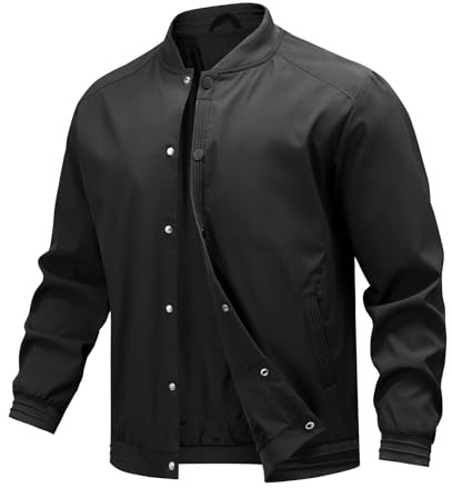 Allthemen Giacca Casual da Uomo Leggere Sportivo Bomber Giubbino Jacket di Transizione Primavera con Tasca