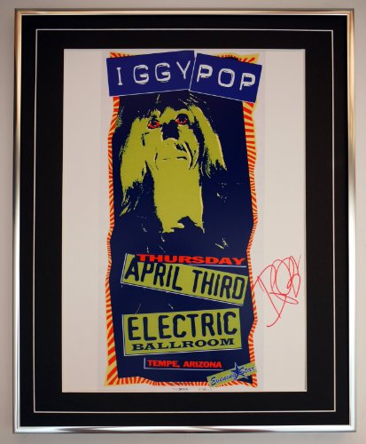 Iggy Pop, vervielfältigtes Poster/Art/handsigniert/Echtheitszertifikat