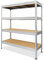 Steinbock Schwerlastregal Typ L verzinkt - 1.500 Tragkraft - HxBxT 177 x 160 x 60 cm - Steckregal mit 4 höhenverstellbaren Böden - 375 kg Fachlast - Made in EU - Metallregal - Fachbodenregal