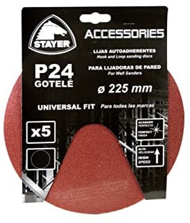 Stayer 12.470 Set di 5 levigatrici PROFESSIONALI grana 24 speciale gocciolelé per LP700/710E/1000