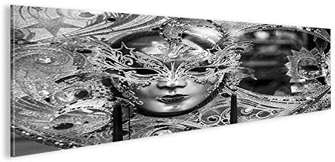islandburner Bild Bilder auf Leinwand Maske Karneval in Venedig Panorama XXL Poster Leinwandbild Wandbild Dekoartikel Wohnzimmer Marke