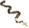 VNOX Edelstahl Rosenkranz Perlen Lange Kette Katholische Kruzifix Gold Kreuz Halskette mit Medaille