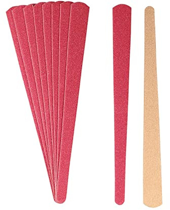 Titania Sand Nail File 15 cm (Pack of 10 Quality Wood, Pack of 1 x 21 g