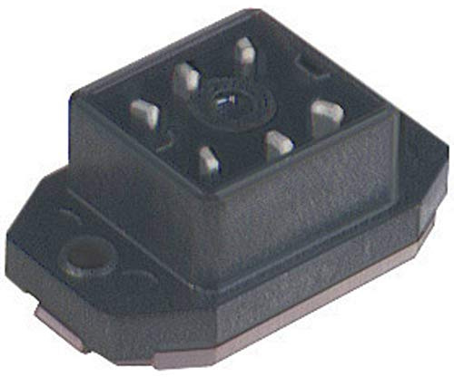 Hirschmann Aufbaustecker mit Flansch und Loetkontakten Schwarz GO 60 FAV M Pole:6 932 918-100-1 Inha