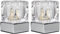 MiniSun | Modern Glass Ice Cube Touch Table Lamps with Chrome Bases | Table Lamps, Home Décor & Improvement Essential | Set of 2