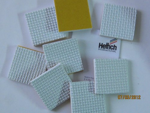 Hettich Eva - Gleiter, Möbelgleiter 40 x 40 mm, Weiss, selbstklebend, 8 STK., 51817