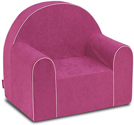 Badum - Poltrona per Bambini da 2 Anni - Poltrona per Bambini - con Rivestimento Sfoderabile, Lavabile - Idea Regalo, Regalo di Compleanno per Bambine, Bambini - Rosa