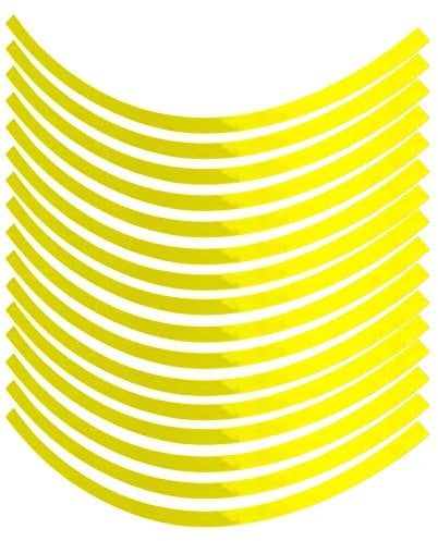Qiilu Adesivo Cerchio Pneumatico Nastro Riflettente 6 Color per Moto Bici Auto (Giallo Fluorescente)