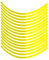 Qiilu Adesivo Cerchio Pneumatico Nastro Riflettente 6 Color per Moto Bici Auto (Giallo Fluorescente)