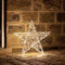 Lights4fun 400er LED 3D Stern Fensterbild Weihnachten Fensterdeko Timer Außen 60cm