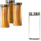 BigDean Vorratsglas 2,2 Liter Glas Schraubglas Lebensmittelglas Edelstahldeckel Schraubverschluss 27 x 11 cm Spaghettiglas