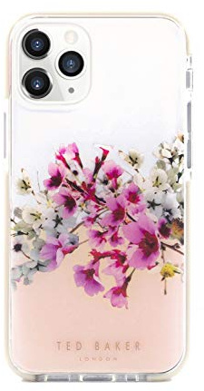 Ted Baker Schutzhülle für iPhone 12 Pro, stoßfest, Jasmin, schwarz