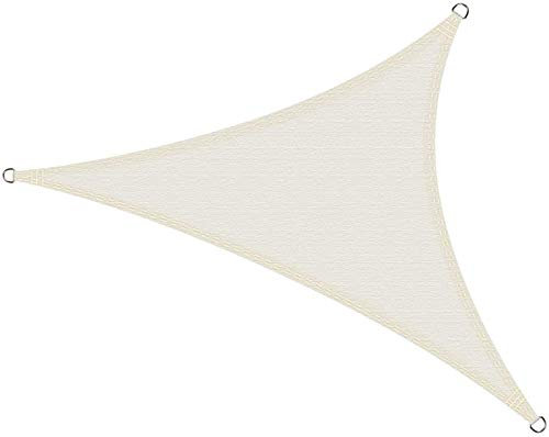 Cool Area Vela ombreggiante Triangolare 3x3x4.25m Impermeabile Tenda a Vela Protezione 95% Raggi UV Parasole per Giardino Esterno Terrazza-Crema