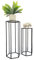 OTZ set of 2 Metal Plant Stand Black Nesting Display Table Hallway Lamp End Table Plant Stand Black Hexagon Design Corner Planter