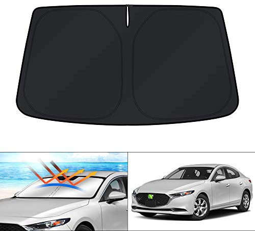 KUST Parasol de Parabrisas para Mazda 3 2019 2020 2021 Mazda3 Cubierta de Pantalla de Ventana Parasol Protector Plegable bloquea los Rayos UV Mantener tu Coche Fresco