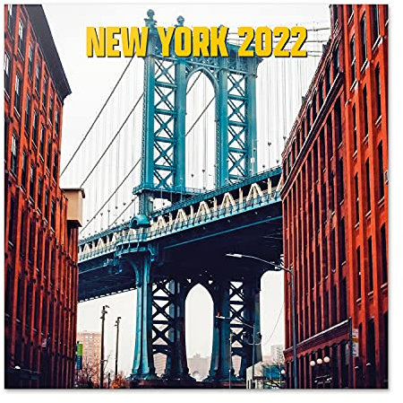 Grupo Erik New York Kalender 2022 Wandkalender 2022 Groß für 16 Monate CP22062 Blau