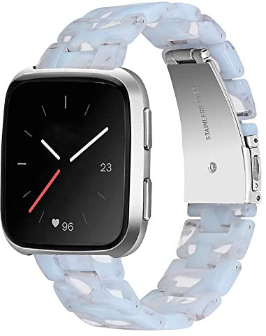 Cinturino da donna compatibile con Fitbit Versa/Versa2/Versa Lite Smart Watch, leggero, confortevole, regolabile, in resina