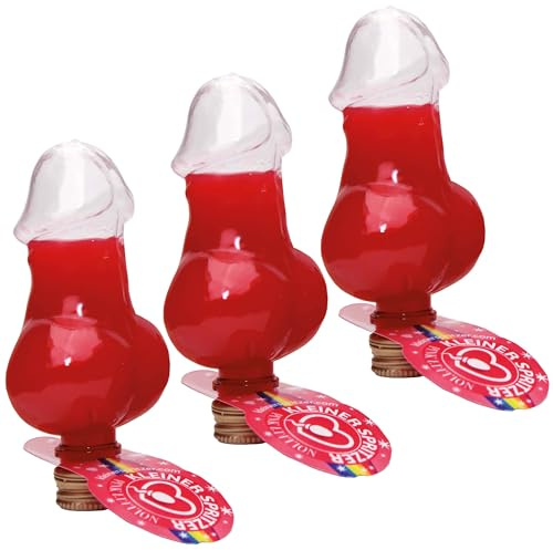 KLEINER SPRITZER Pink Berry Gum Triple Box 3 x 50 ml Beeren Kaugummi Likör 15% Vol. - 150 ml - witzige PET Schniedel Formfläschchen - Shot