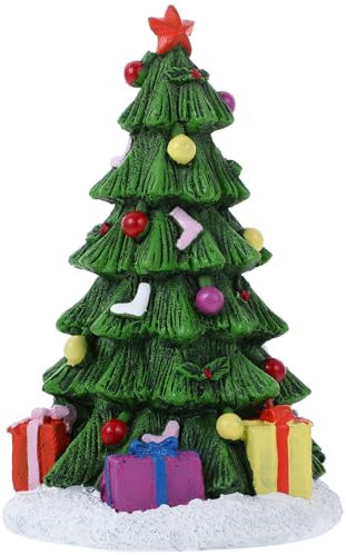 POPETPOP Albero di Natale per acquario - Decorazioni natalizie per acquari di Natale, decorazione per acquario di Natale in resina, decorazioni natalizie per micro paesaggi per acquario