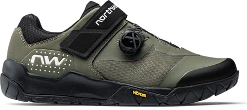 Northwave Overland Plus MTB Schuhe Trail All Mountain – Fahrradschuhe mit X-Dial SLW3, Explorer Sohle, atmungsaktiv und robust für Offroad, GRÜN 46