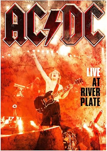ACDC Retro Vintage Rock Concert Gig Poster Wandkunst A4